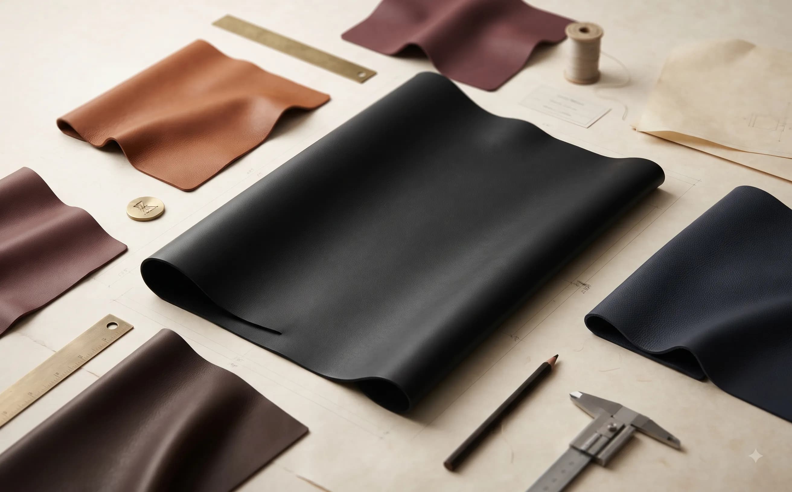 Close-up of Chrome-Tanned Leather texture