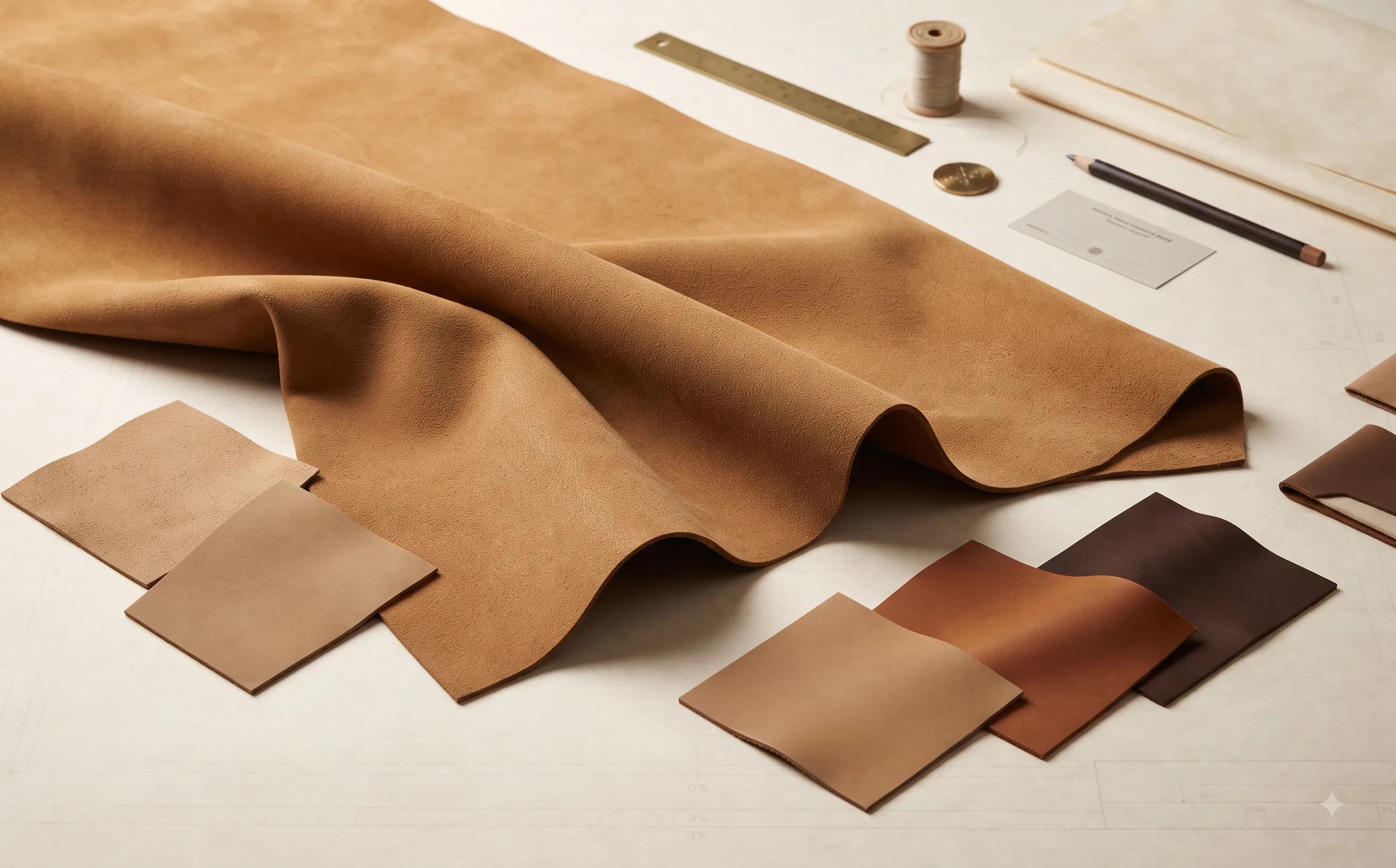 Close-up of Nubuck Leather texture