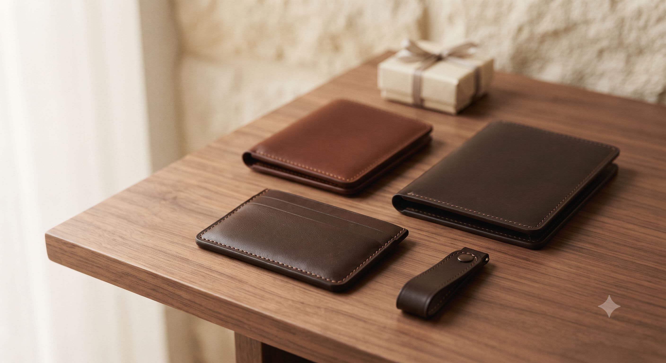 Handcrafted leather card holder for corporate gifting