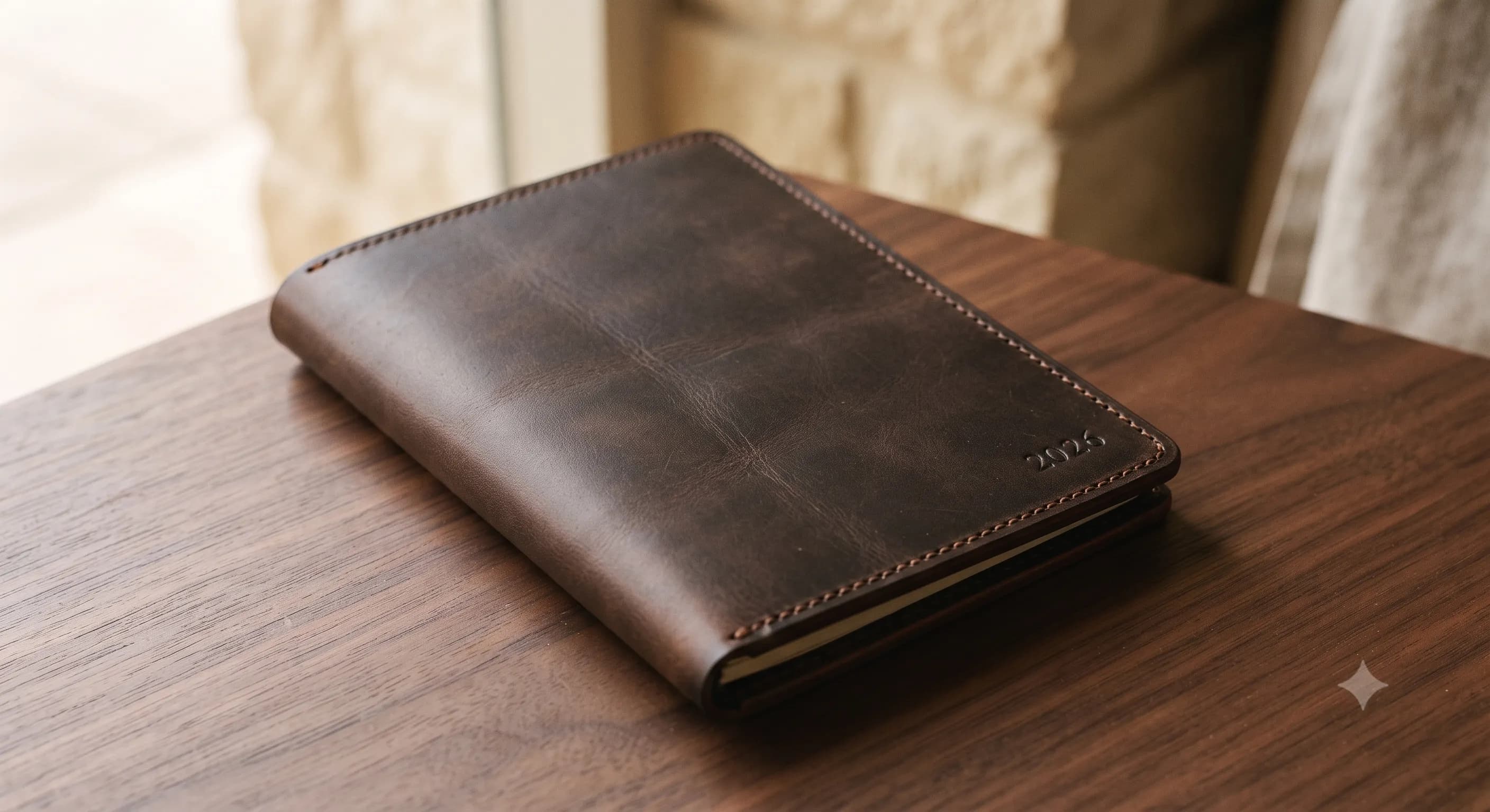 Personalised handcrafted leather piece marking a meaningful milestone